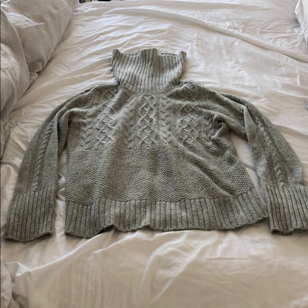 Heather Gray Turtleneck Sweater